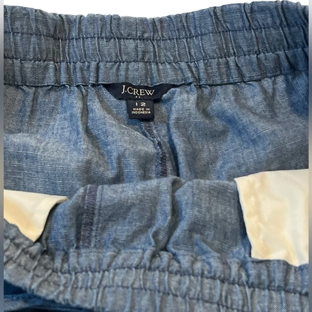 J. Crew Reimagined‎ Pull-On, Ankle Cropped Pants, Women's, Color Blue, Size 12